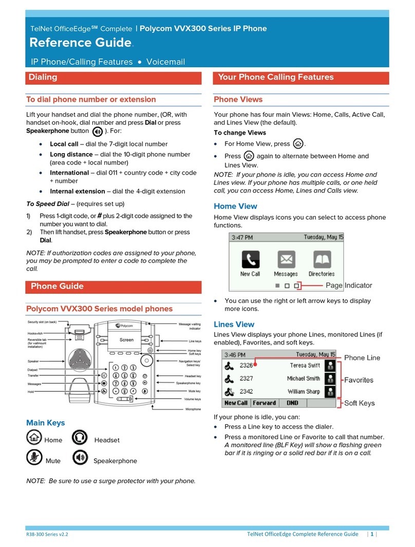 Polycom VVX 300 reference guide