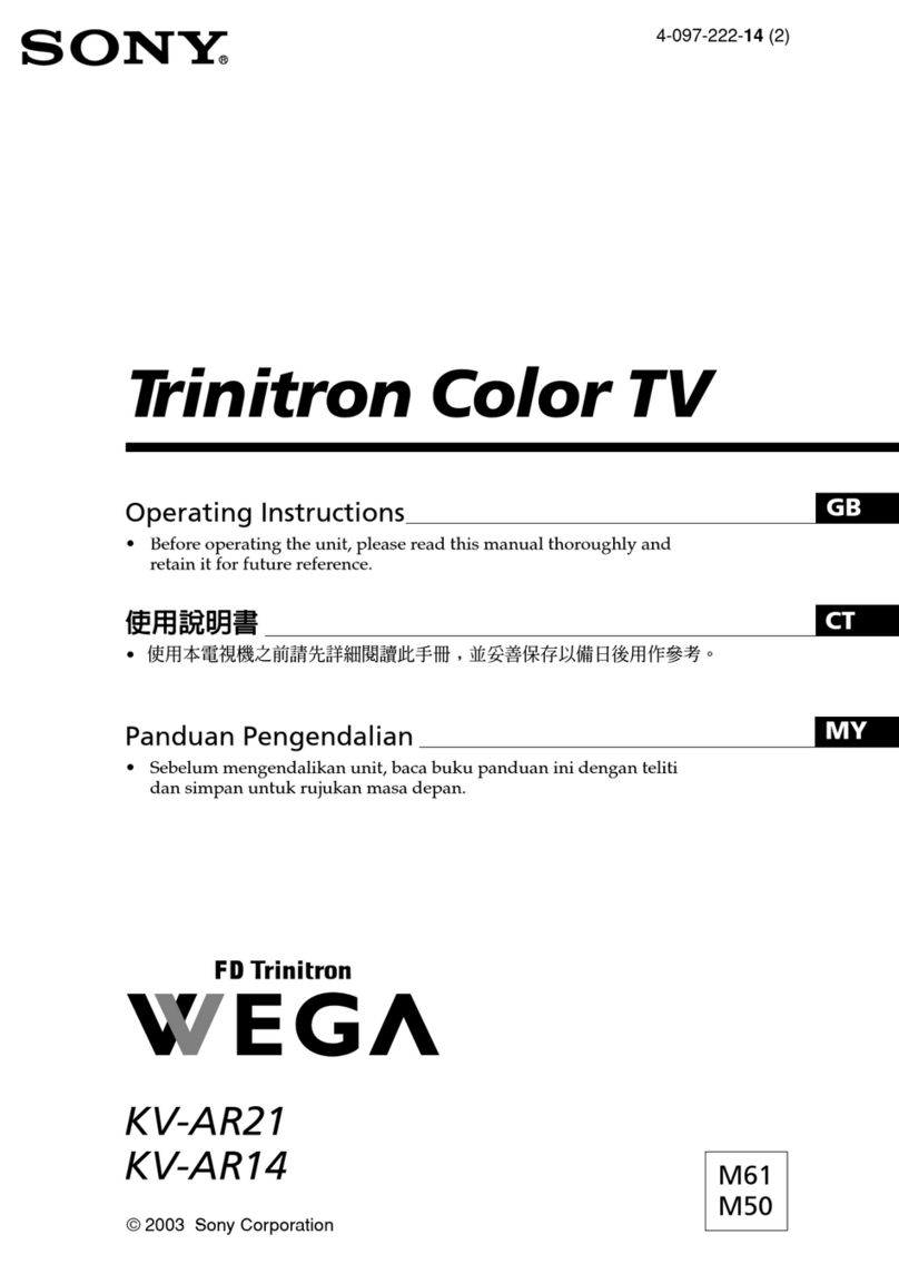 Sony FD Trinitron WEGA KV-AR21 User manual Sony FD Trinitron WEGA KV-AR21 User manual