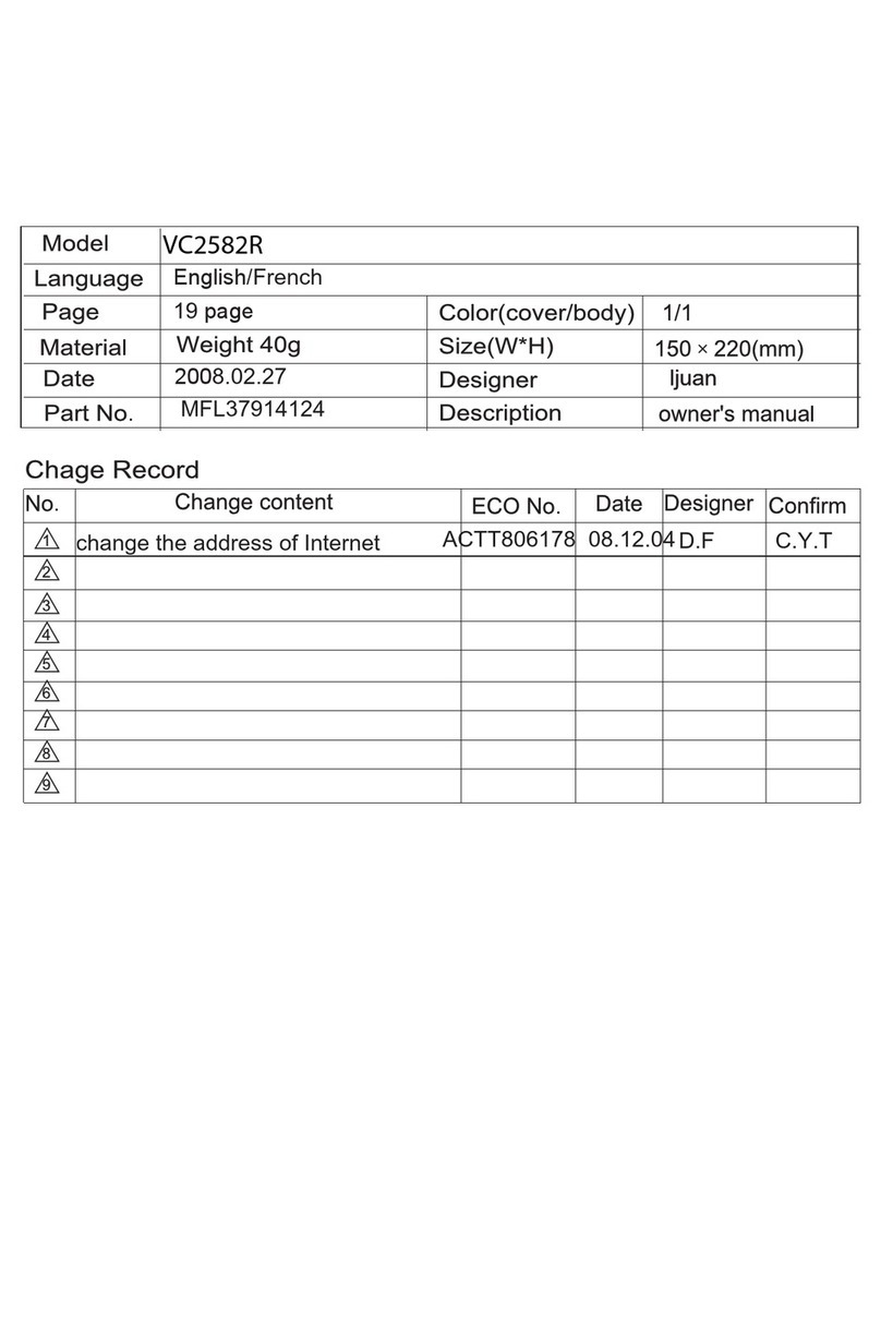 LG VC2582R manual