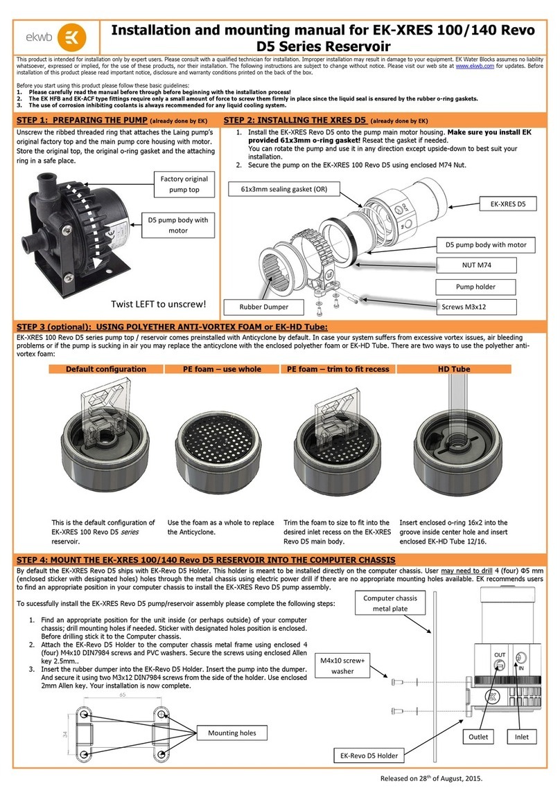 ekwb EK-XRES 140 Revo D5 Series Guide