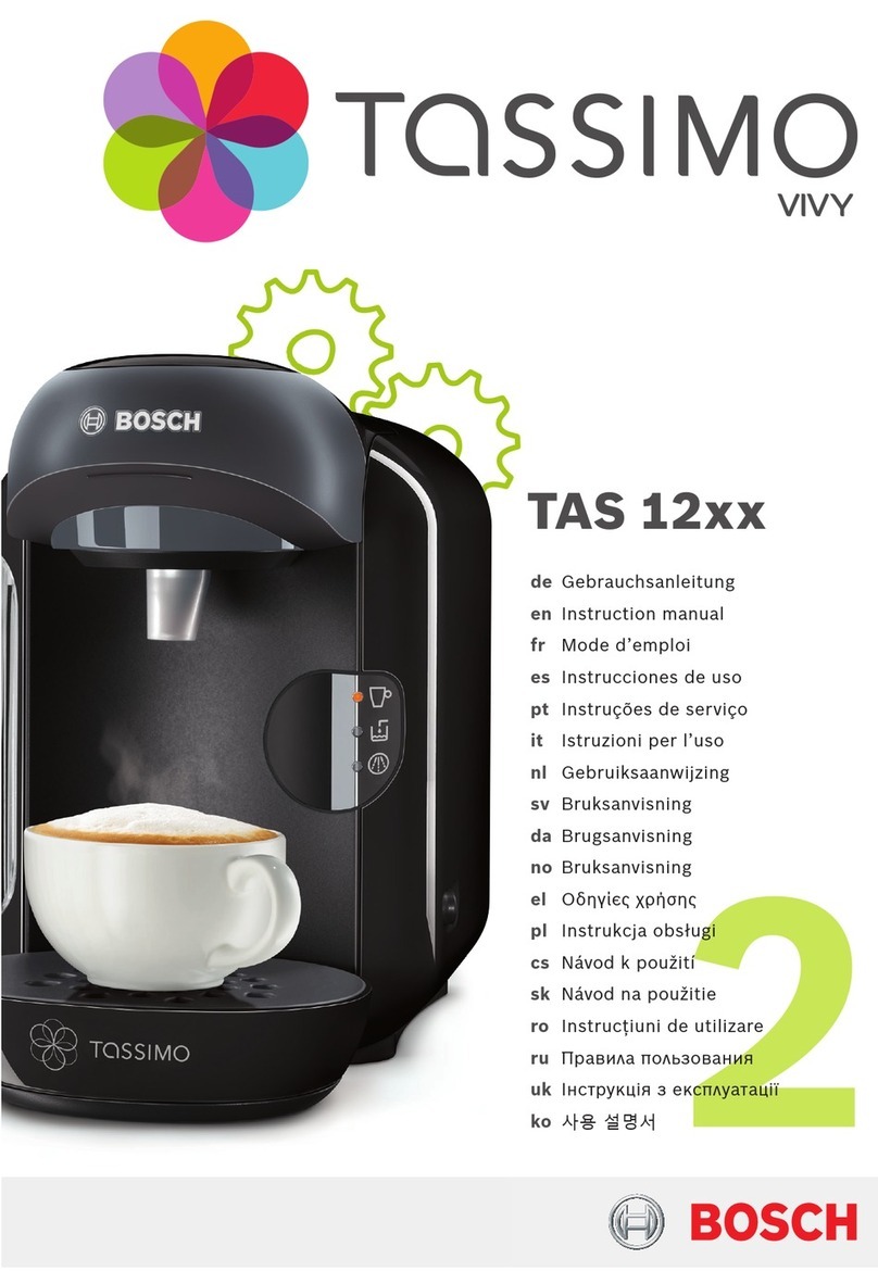 Bosch TASSIMO VIVY TAS 12 Series instruction manual