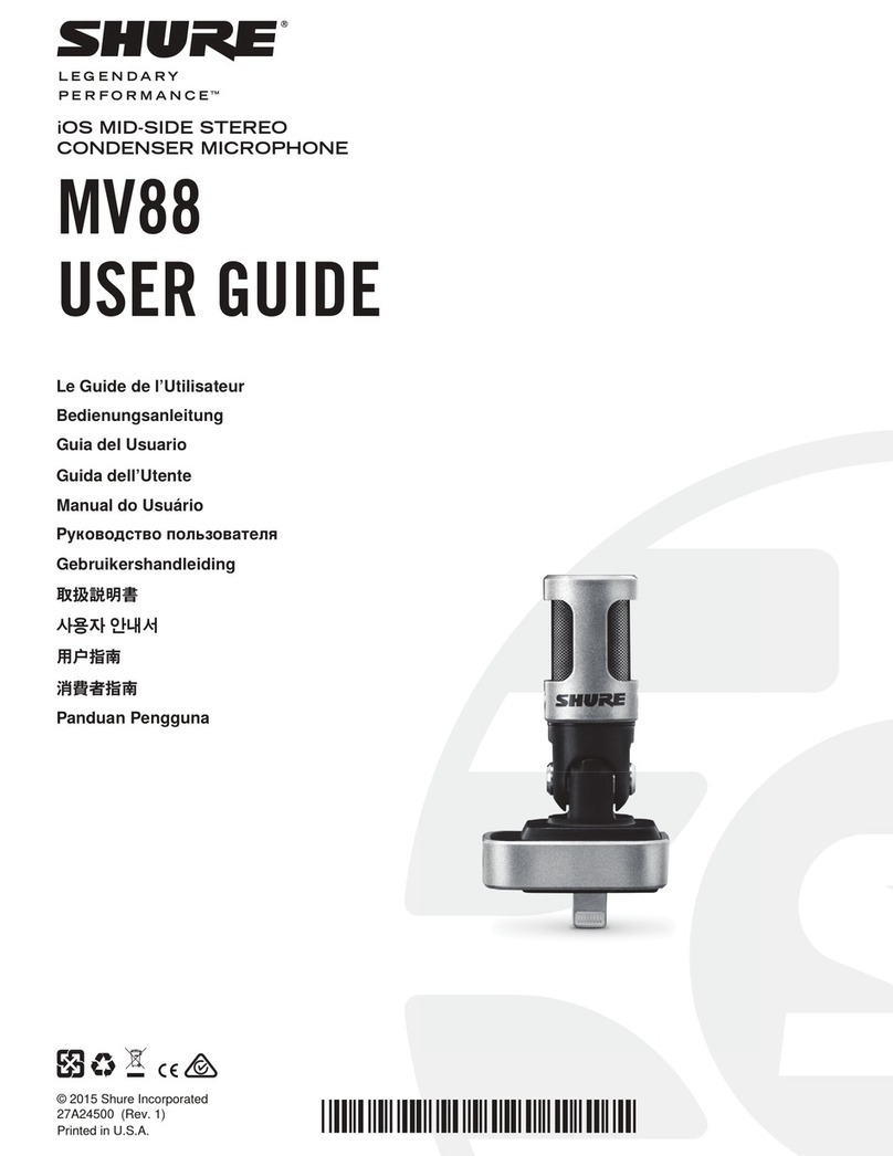 Shure LEGENDARY PERFORMANCE MV88 User manual