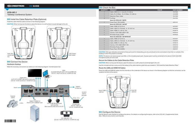Crestron Mercury CCS-UC-1 Do guide