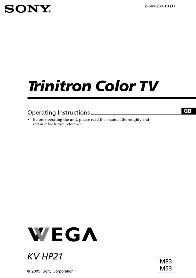 Sony Trinitron WEGA KV-HP21 User manual