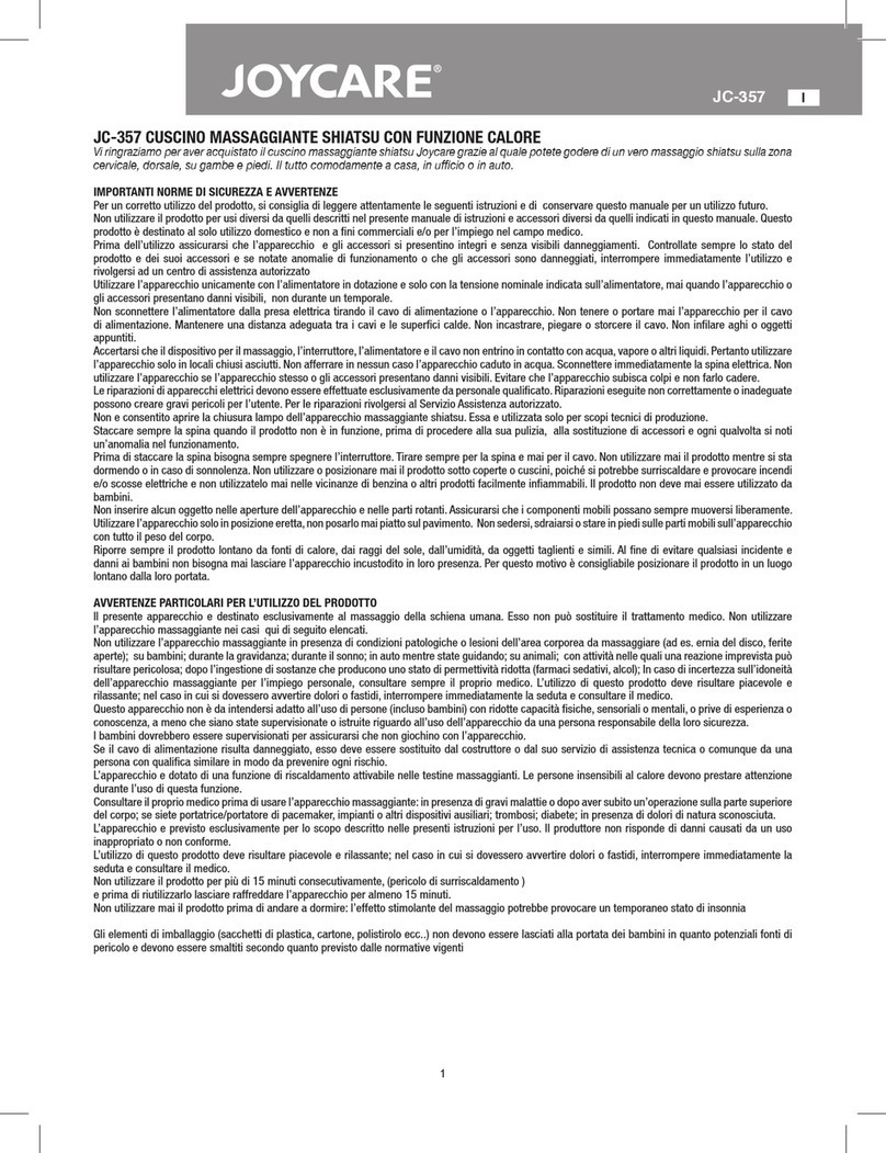 Joycare SHIATSU JC-357 manual