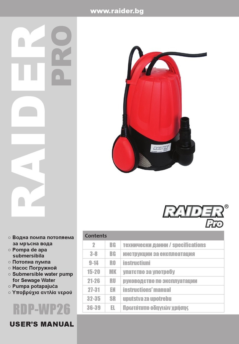 Raider RDP-WP26 User manual
