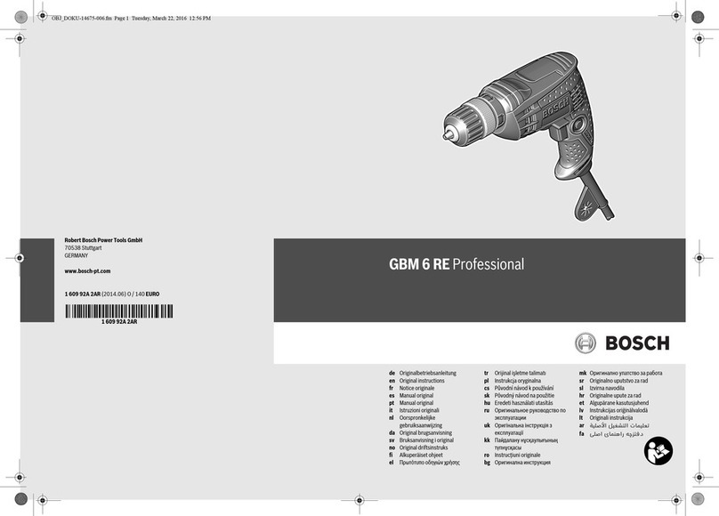 Bosch GBM 6 RE Professional User manual