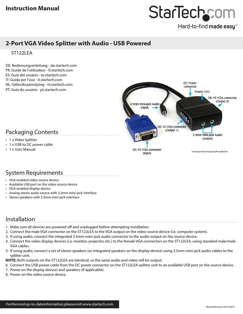 StarTech.com ST122LEA instruction manual