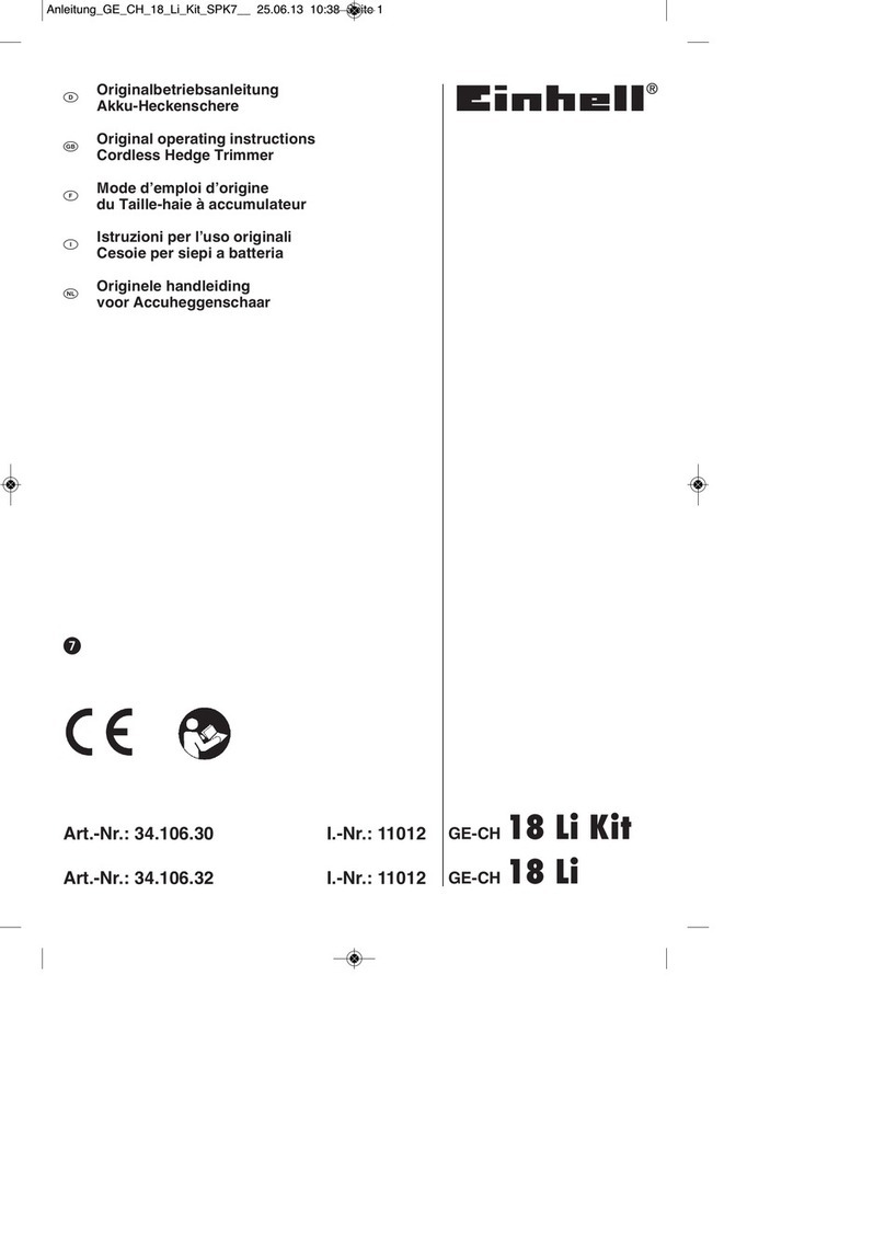 EINHELL GE-CH 18 Li Kit User manual
