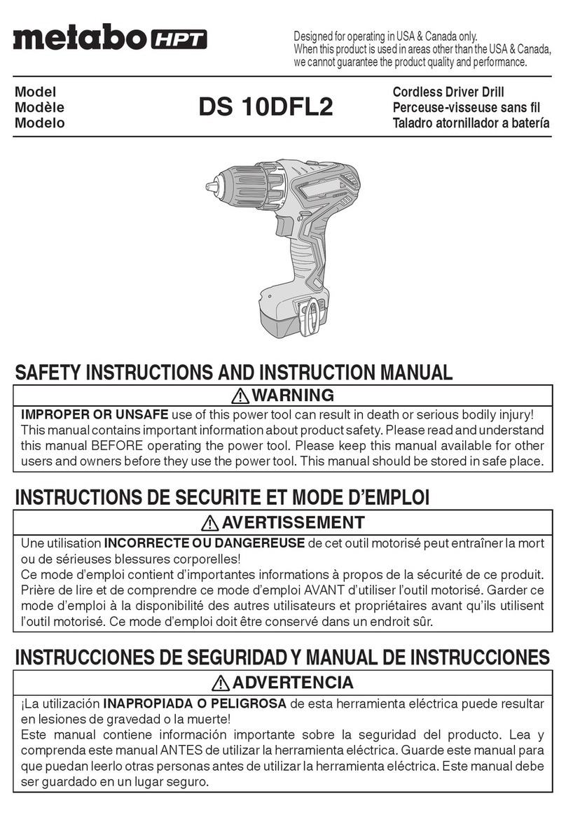 Metabo HPT DS 10DFL2 User manual and technical data Metabo HPT DS 10DFL2 User manual and technical data