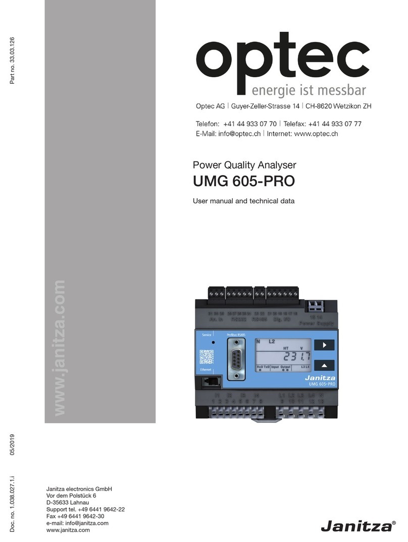 Optec UMG-605-PRO User manual and technical data Optec UMG-605-PRO User manual and technical data