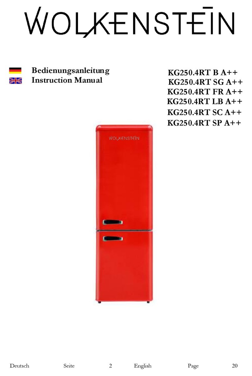 Wolkenstein KG250.4RT B A++ instruction manual