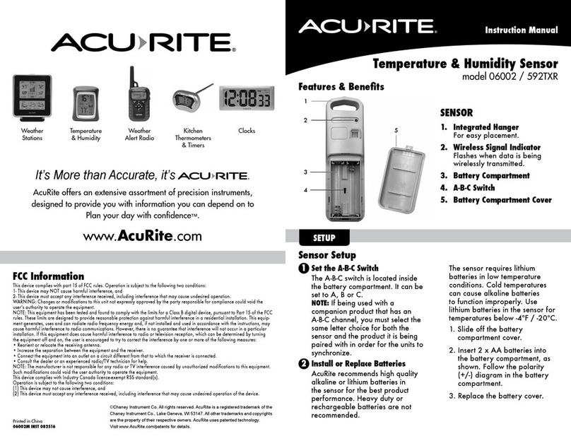 ACU-RITE 592TXR instruction manual