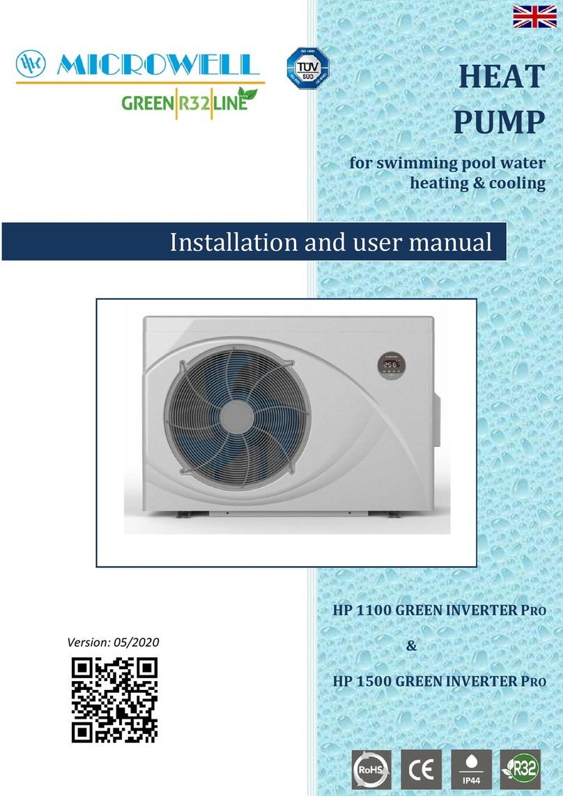 MICROWELL HP 1100 GREEN INVERTER PRO Installation and user manual
