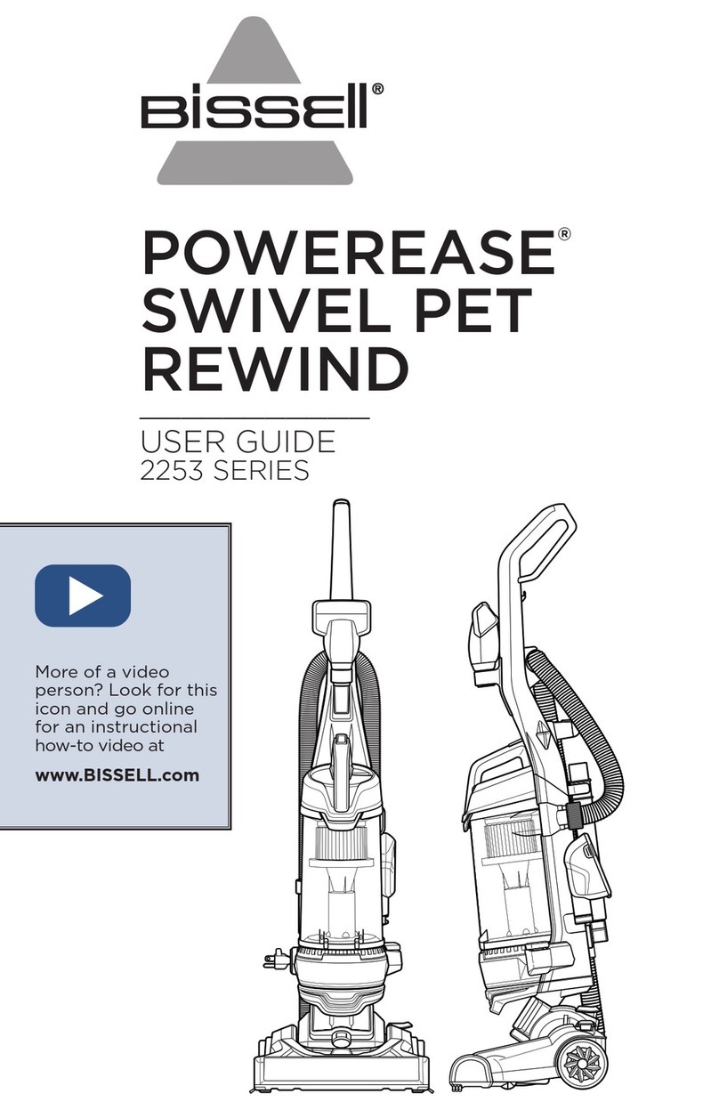 Bissell POWEREASE SWIVEL PET REWIND 2253 Series user guide