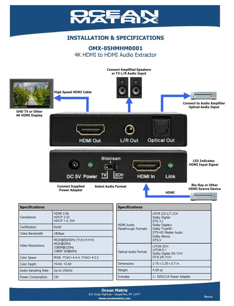 Ocean Matrix OMX-05HMHM0001 User manual