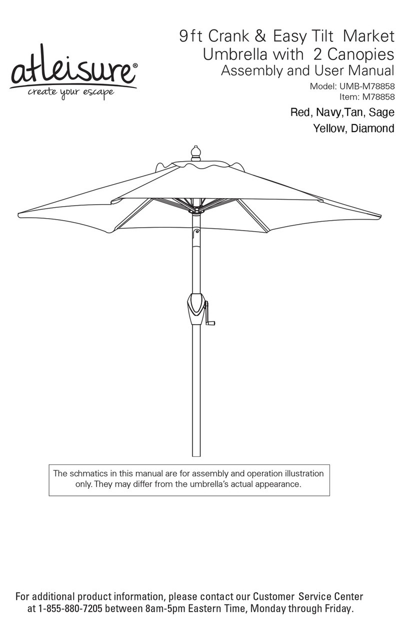 Atleisure UMB-M78858 Assembly and user's manual