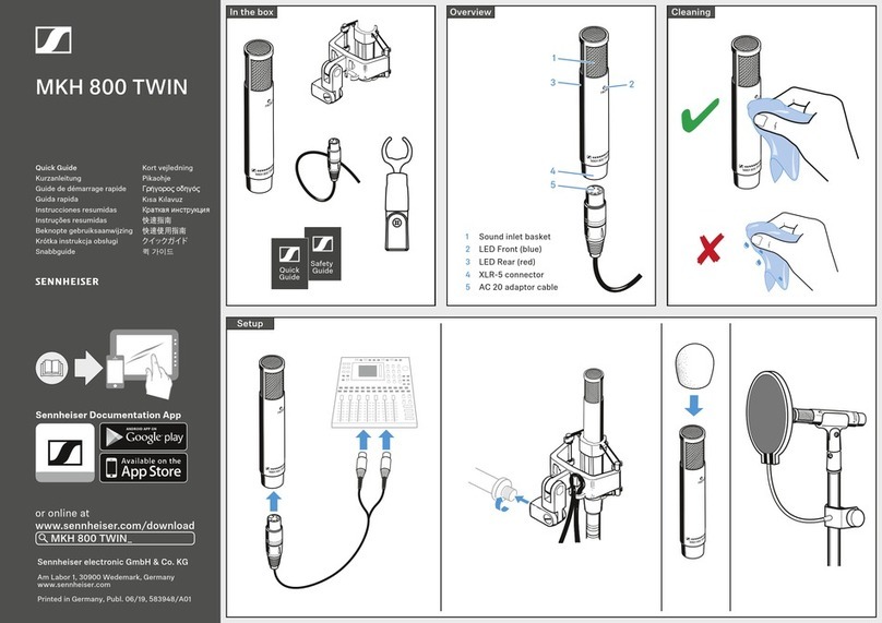 Sennheiser MKH 800 TWIN Ni quick guide