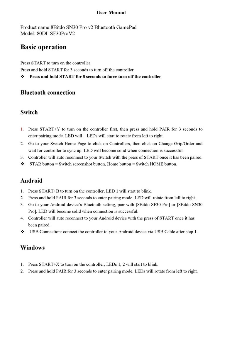 8BITDO SN30 Pro v2 user manual