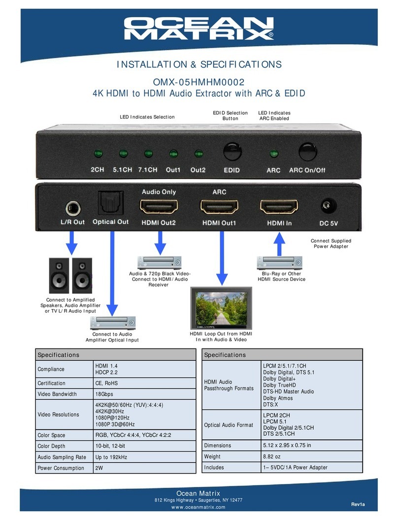 Ocean Matrix OMX-05HMHM0002 User manual