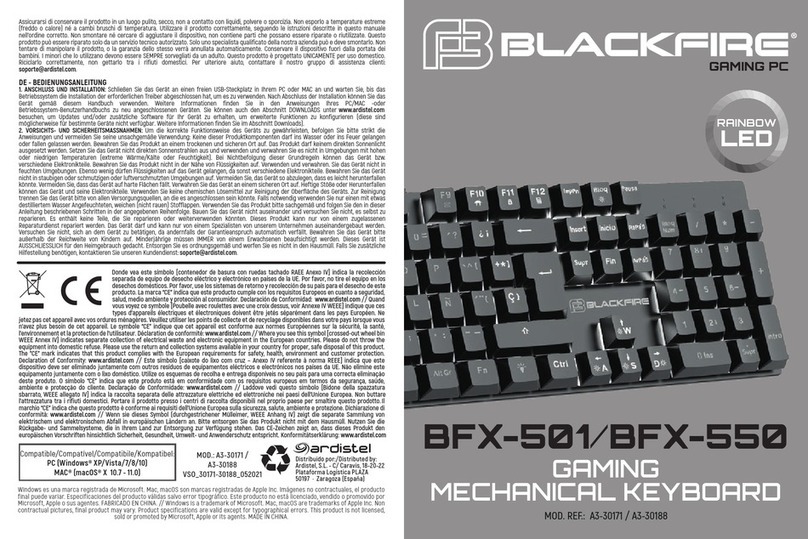 ardistel BLACKFIRE BFX-501 quick start guide