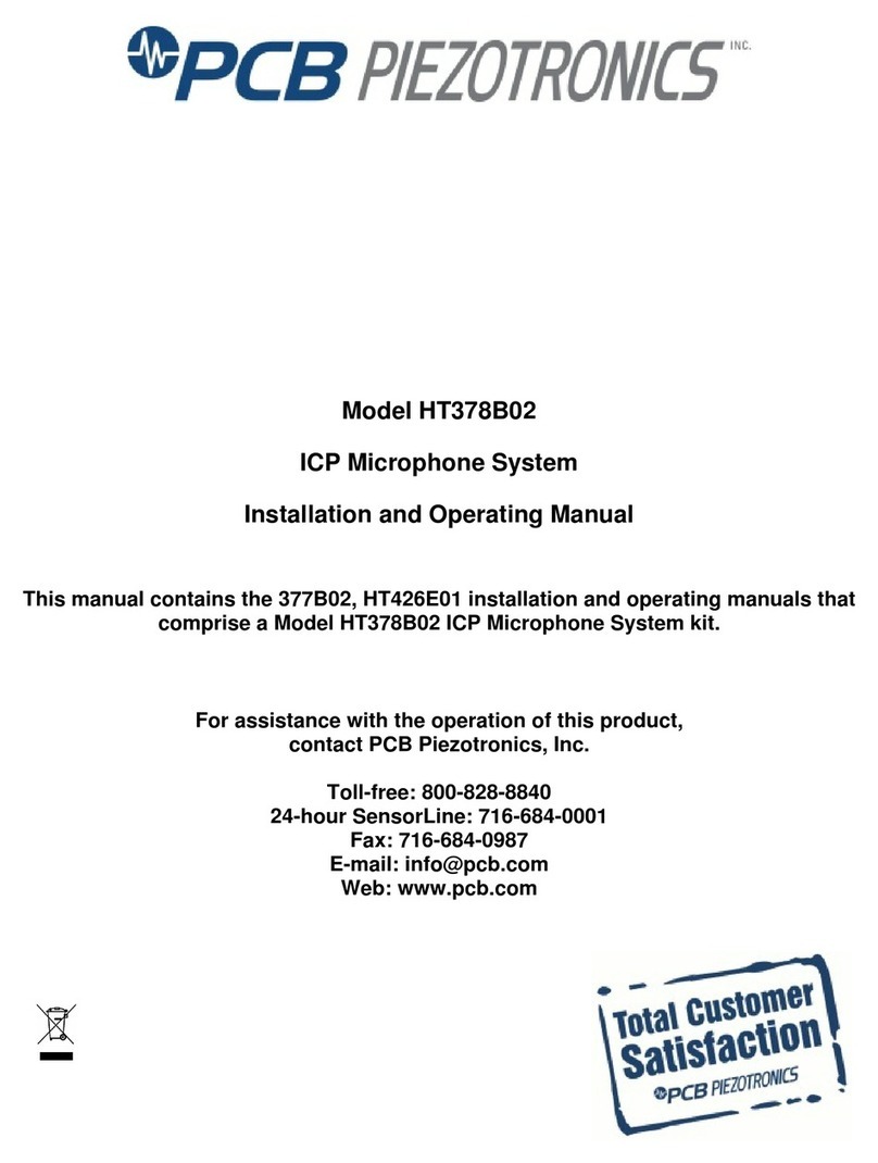 PCB Piezotronics HT378B02 Installation and operating manual