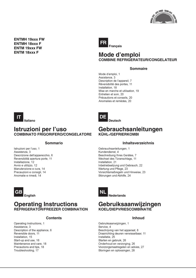 Hotpoint ENTMH 18 F Series User manual