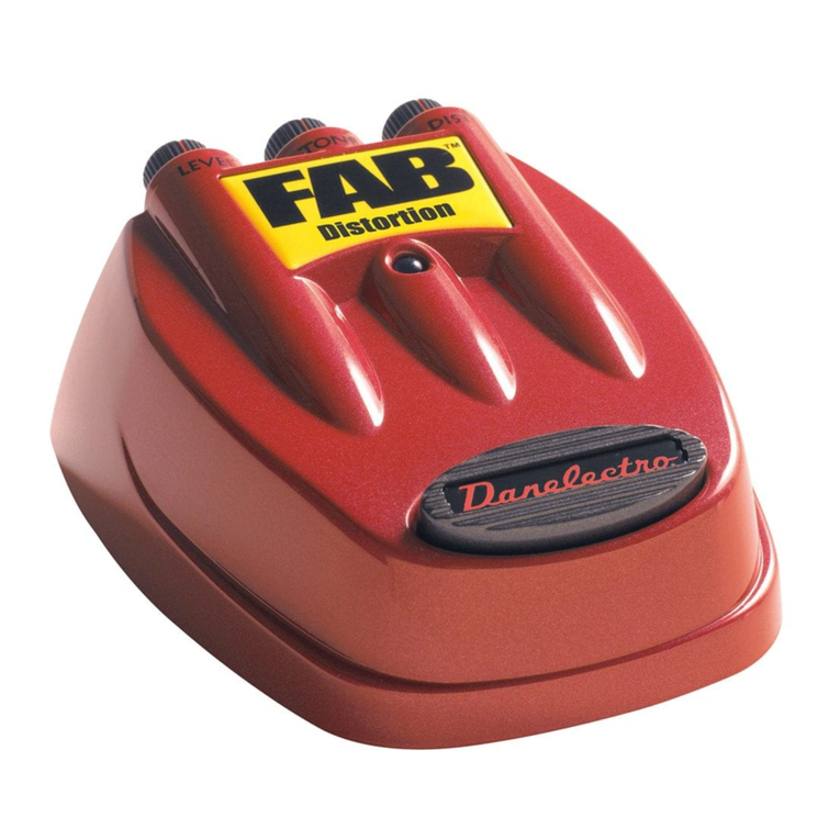 Danelectro FAB Distortion D-1 user manual Danelectro FAB Distortion D-1 user manual