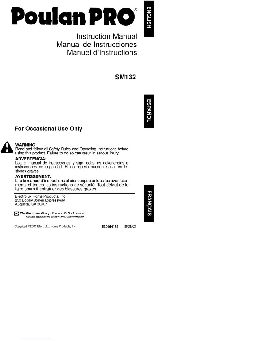 Electrolux Poulan PRO SM132 User manual