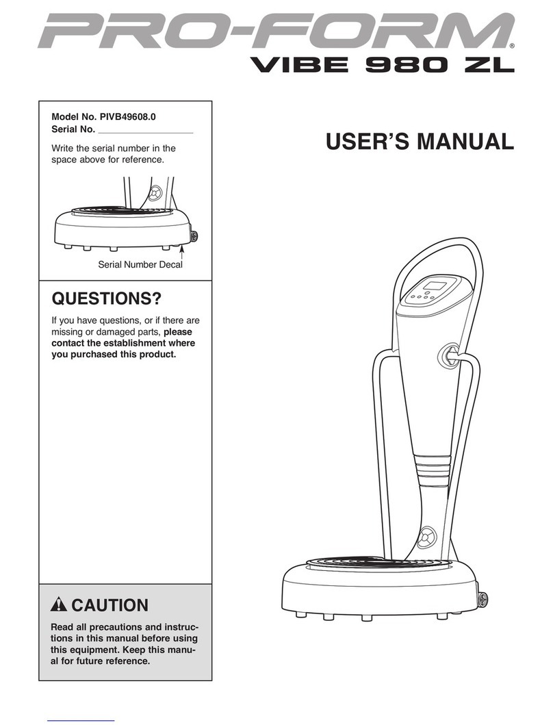 ICON IP PRO-FORM VIBE 980 ZL user manual
