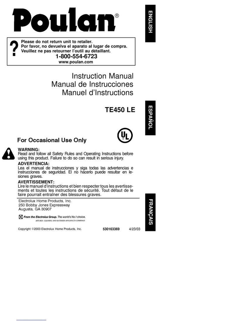 Electrolux Poulan TE450 LE User manual