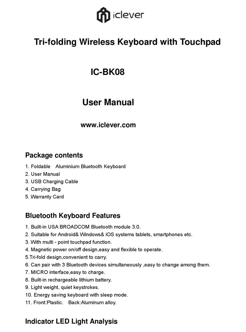 iClever IC-BKO8 user manual