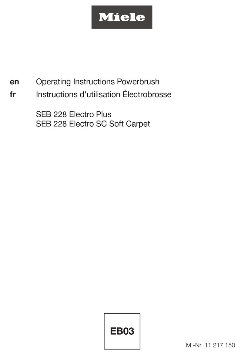 Miele SEB 228 Electro Plus operating instructions