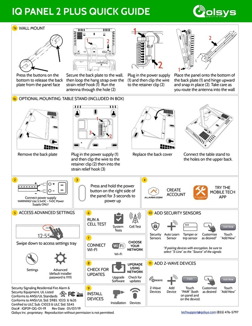 QOLSYS IQ PANEL 2 PLUS User manual