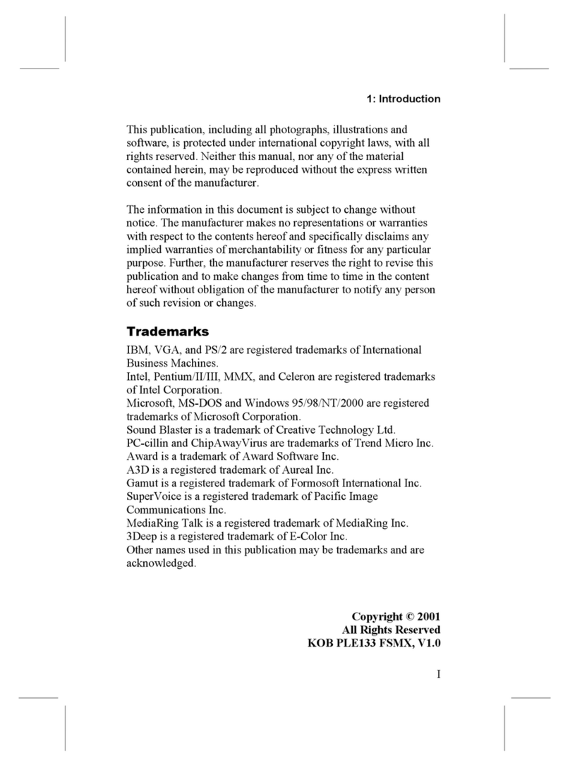 Kobian Mercury KOB PLE133 FSMX manual