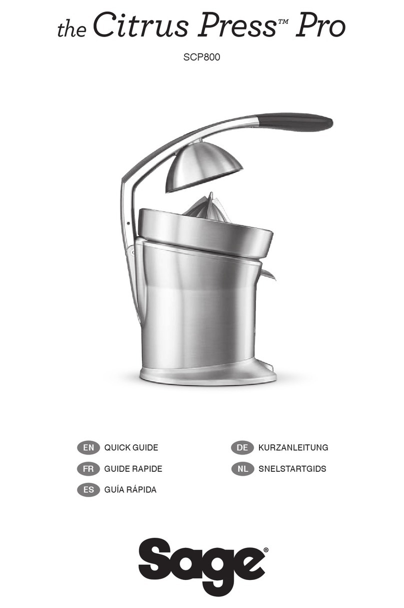 Sage the Citrus Press Pro SCP800 quick guide