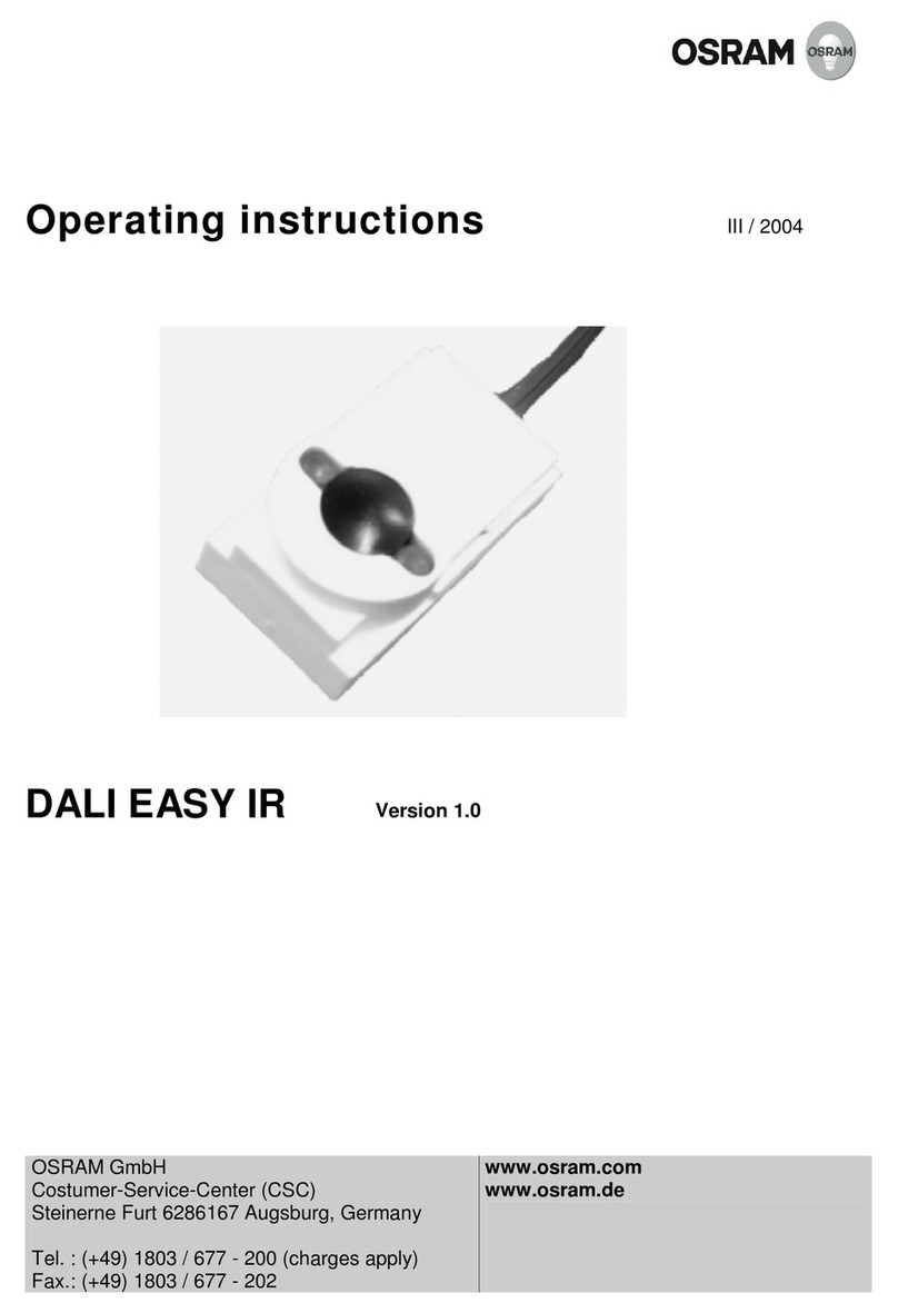 Osram DALI EASY IR operating instructions