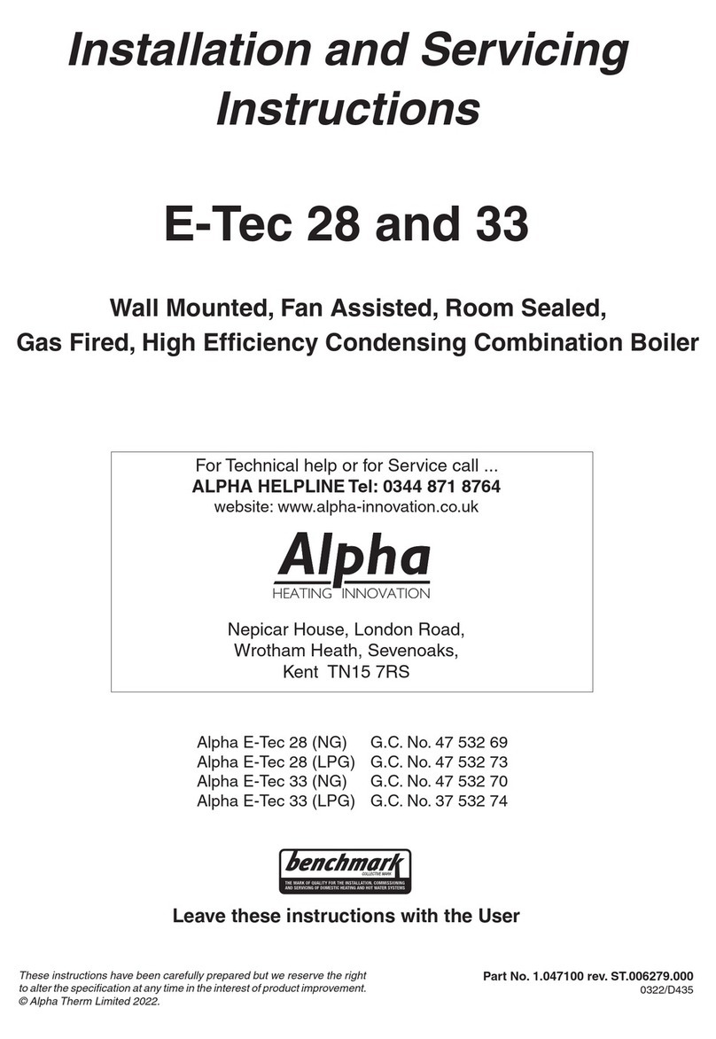 Alpha 47 532 69 Installation and servicing instruction