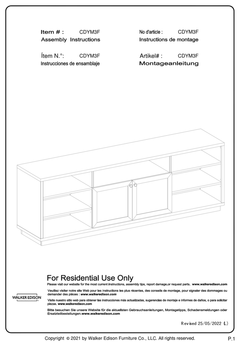 Walker Edison CDYM3F User manual Walker Edison CDYM3F User manual