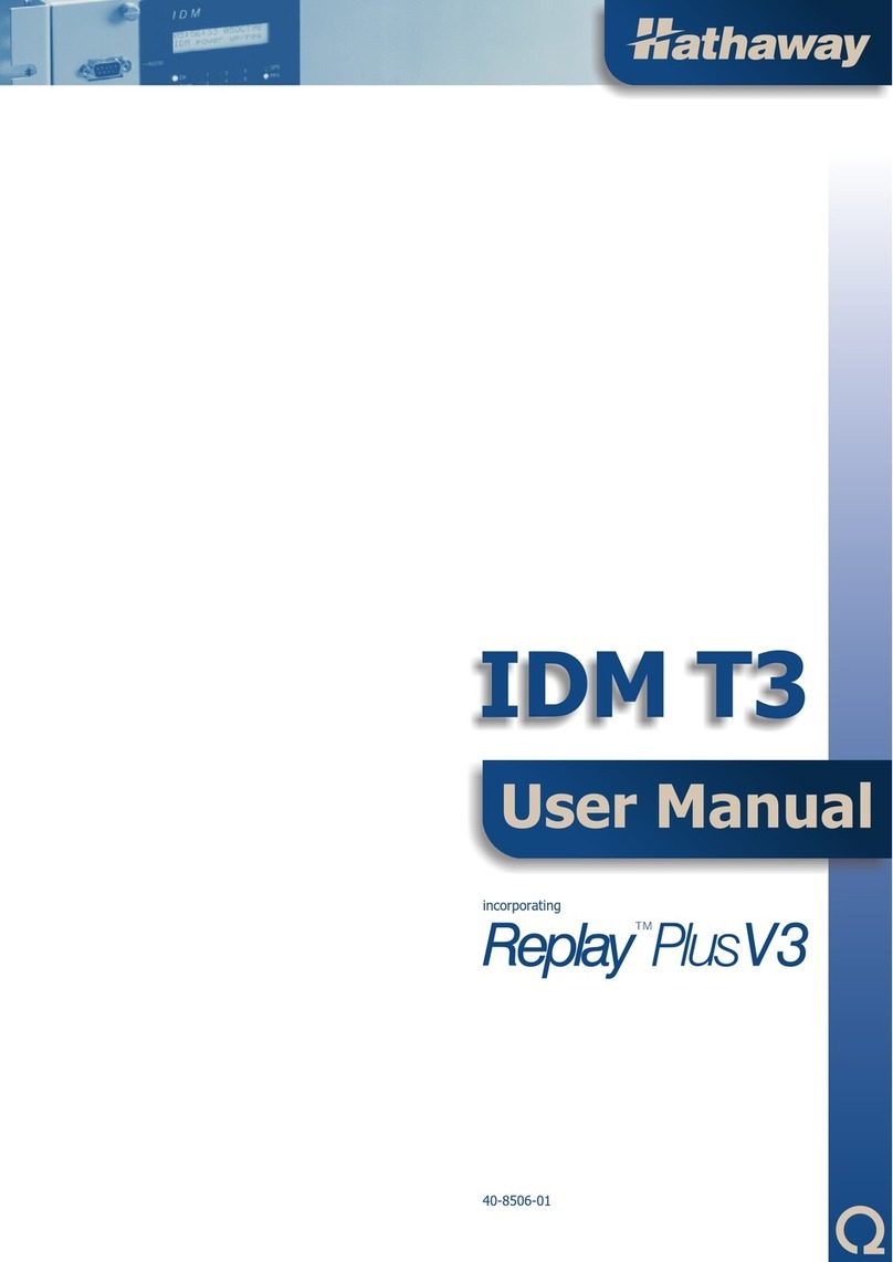 Hathaway Replay PlusV3 User manual