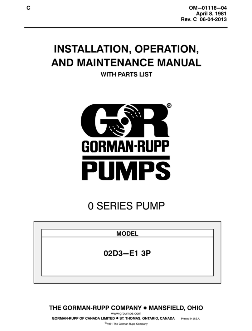 GORMAN-RUPP PUMPS 02D3-E1 3P Installation, operation, and maintenance manual with parts list