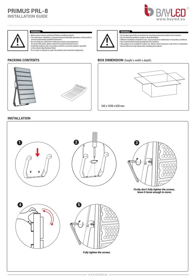 BAYLED PRIMUS PRL-8 installation guide