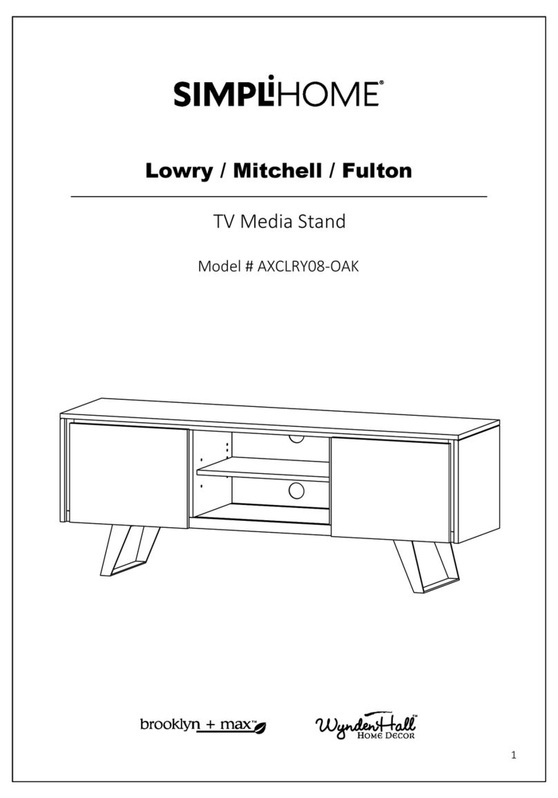 Simpli Home Lowry AXCLRY08-OAK User manual