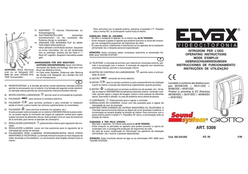 Elvox Sound system GIOTTO User manual