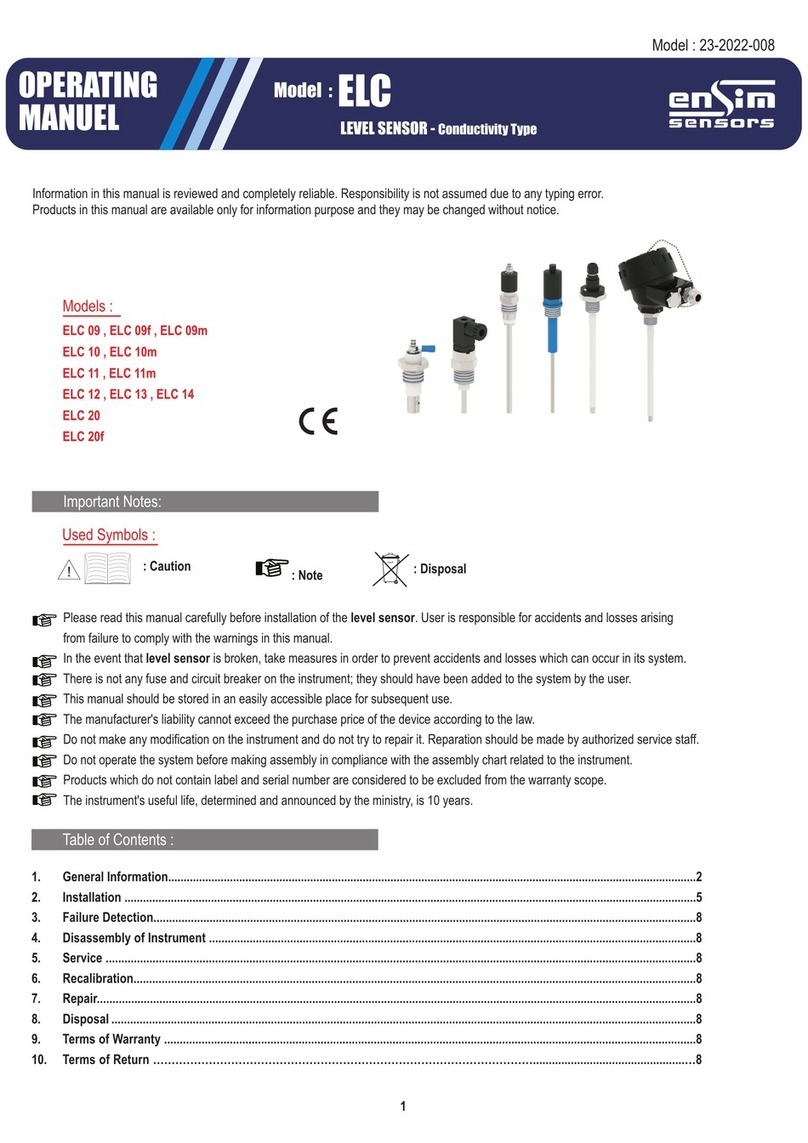 ENSIM SENSORS ELC 09 quick start guide