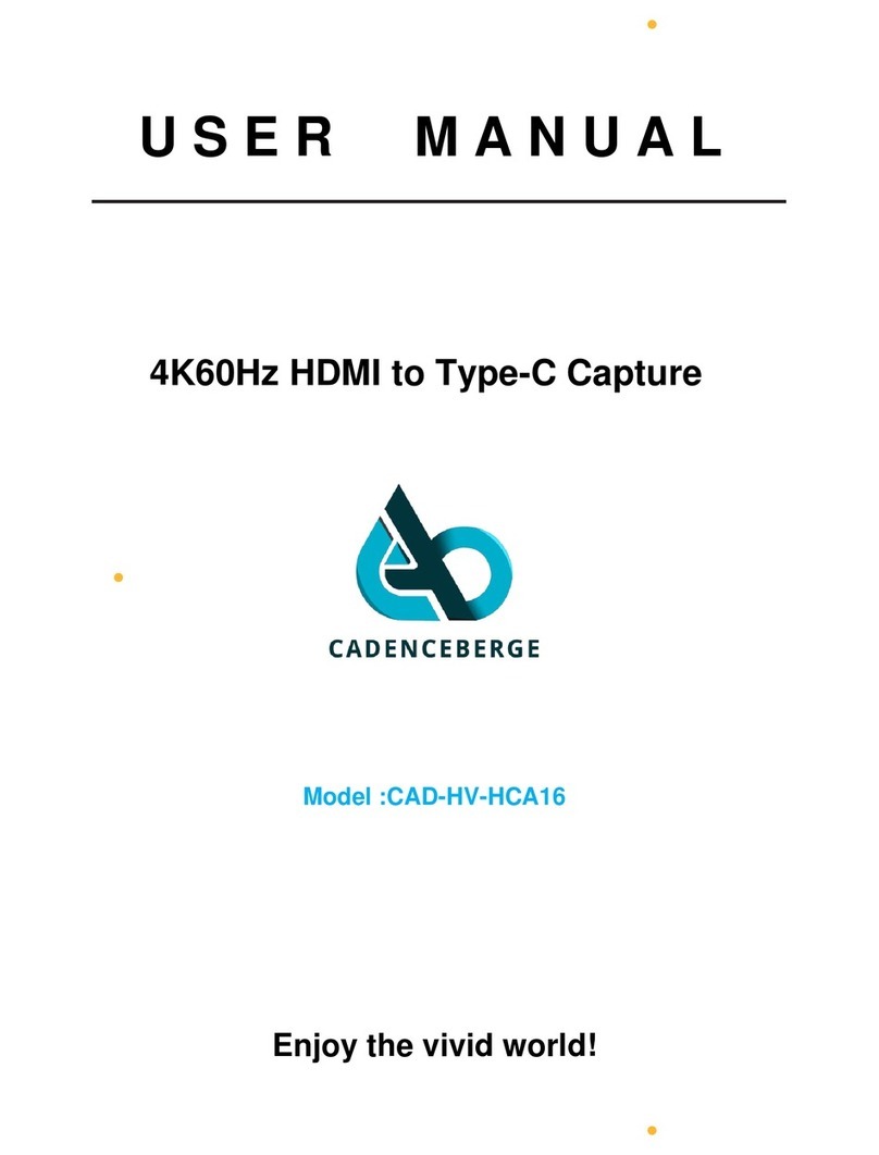 Cadenceberge CAD-HV-HCA16 User manual