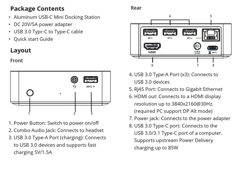 SIIG JU-DK0911-S1 User manual SIIG JU-DK0911-S1 User manual