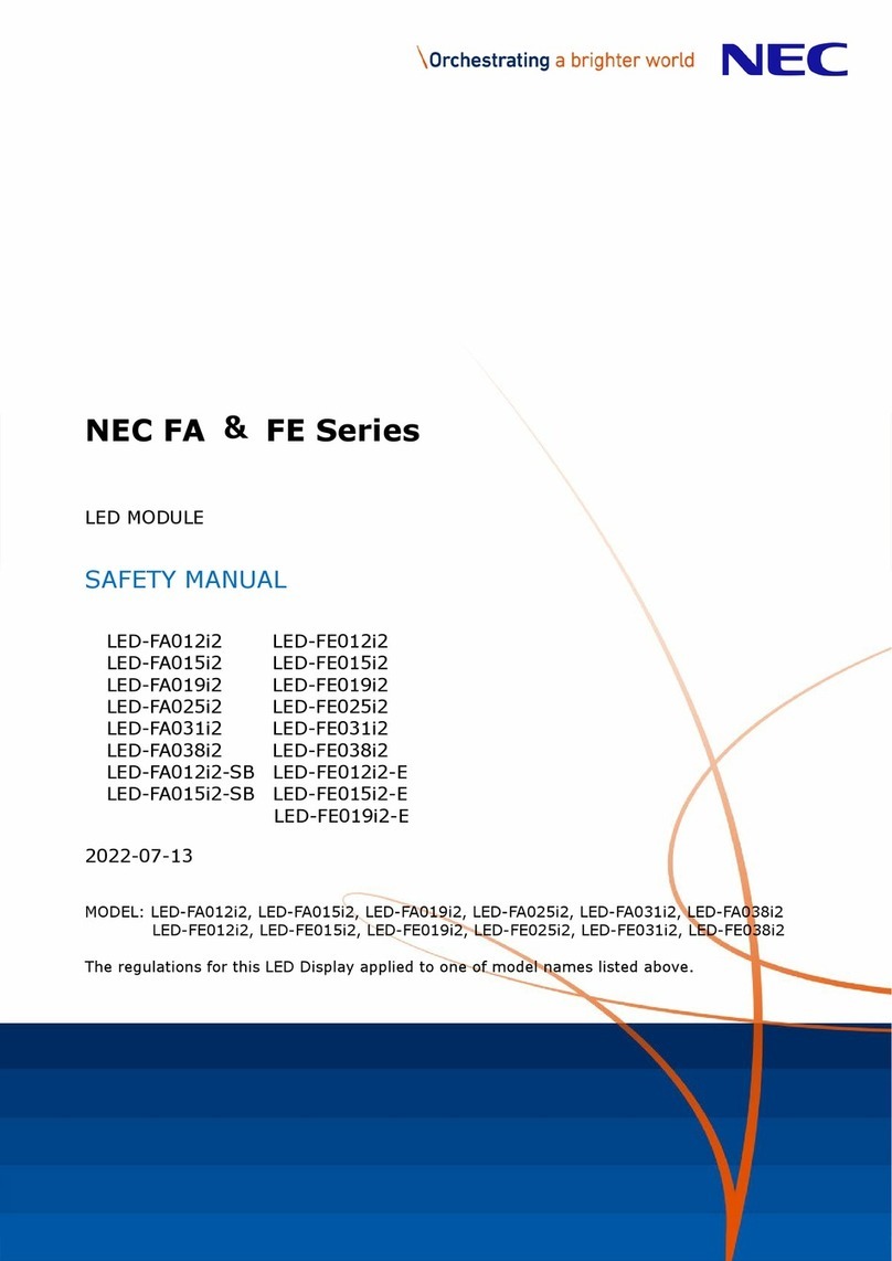 NEC LED-FA031i2 Safety manual
