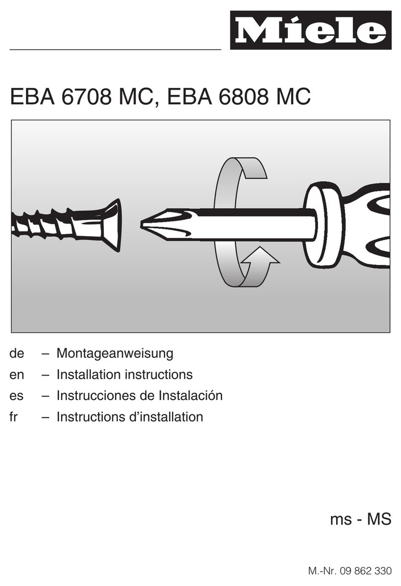 Miele EBA 6708 MC User manual Miele EBA 6708 MC User manual