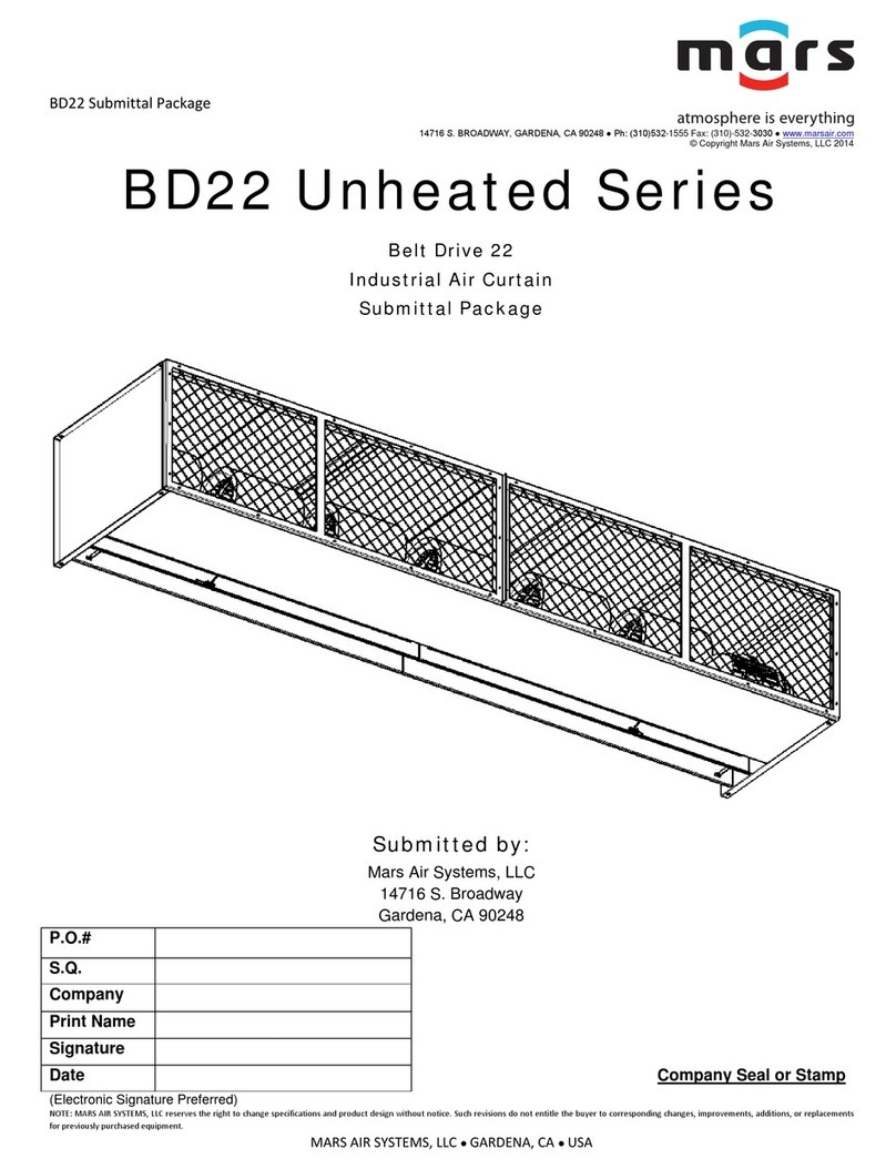 Mars Air Systems BD22 Series User manual